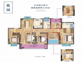 春风南岸东园 4室2厅2卫 142m&sup2;