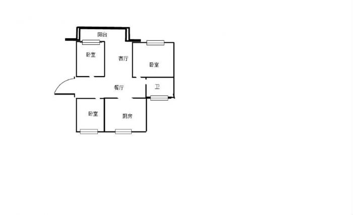 书院坊 3室2厅1卫 124m&sup2;