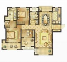 南通橡树湾 3室2厅1卫 130m&sup2;