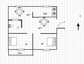 城南新村(崇川区) 2室1厅1卫 62.05m&sup2;