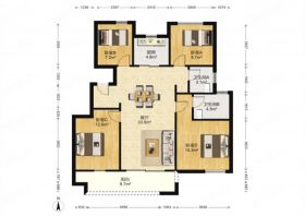 雍锦澜湾 3室2厅1卫 114m&sup2;