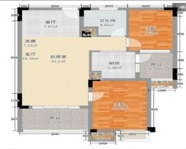 星盛花园 2室2厅1卫 82m&sup2;