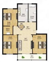 越江新村 3室2厅1卫 117m&sup2;