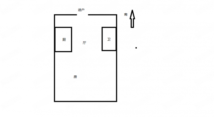 鑫乾花园 1室1厅1卫 56m&sup2;