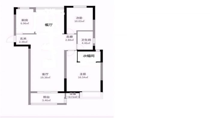 中海碧林湾 2室2厅1卫 108m&sup2;