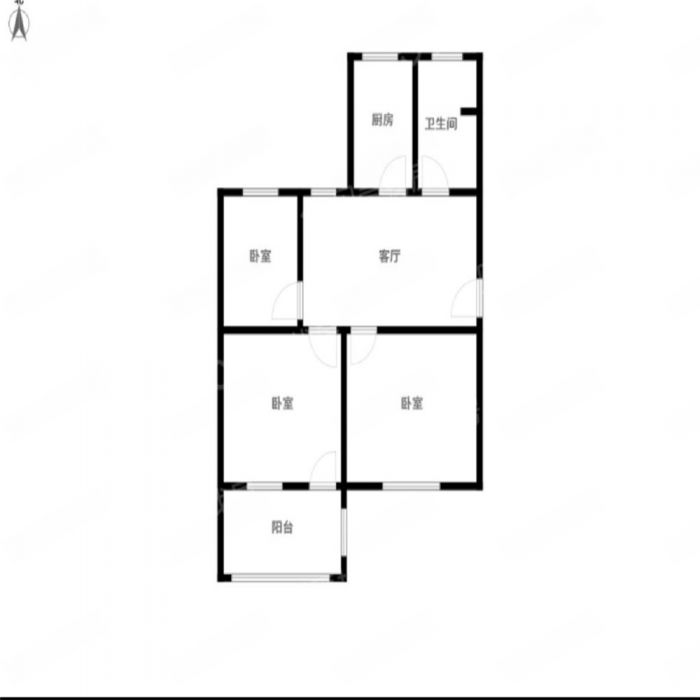 汇园 3室1厅1卫 68m&sup2;