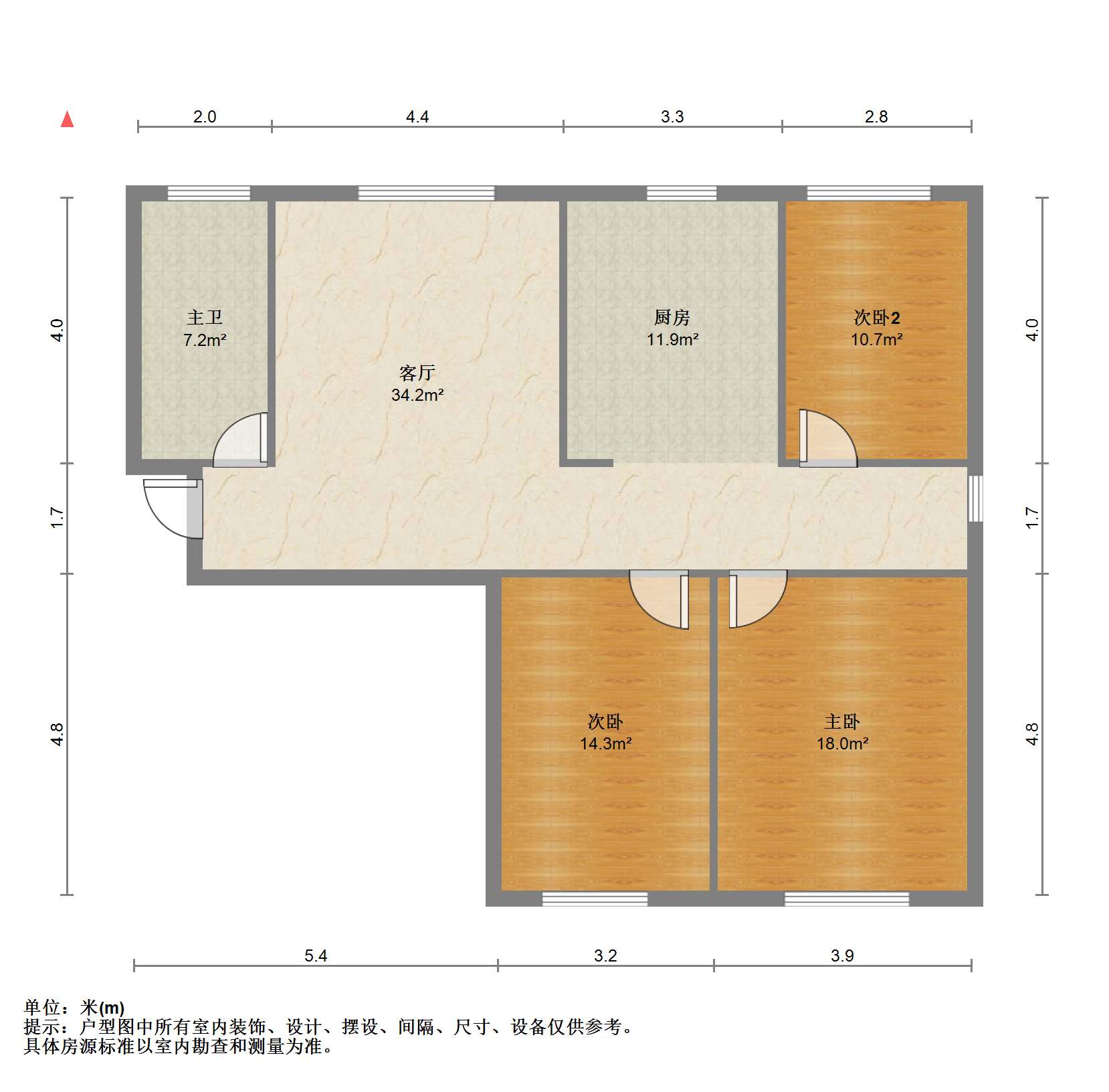 城北家园 3室1厅1卫 119.88m&sup2;