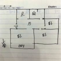 白家园 3室1厅1卫 82m&sup2;