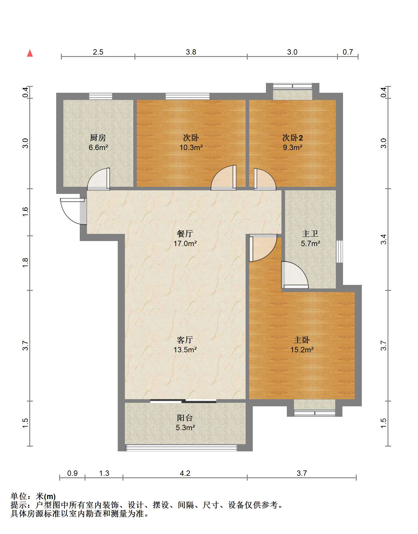中海碧林湾 3室2厅1卫 109.19m&sup2;