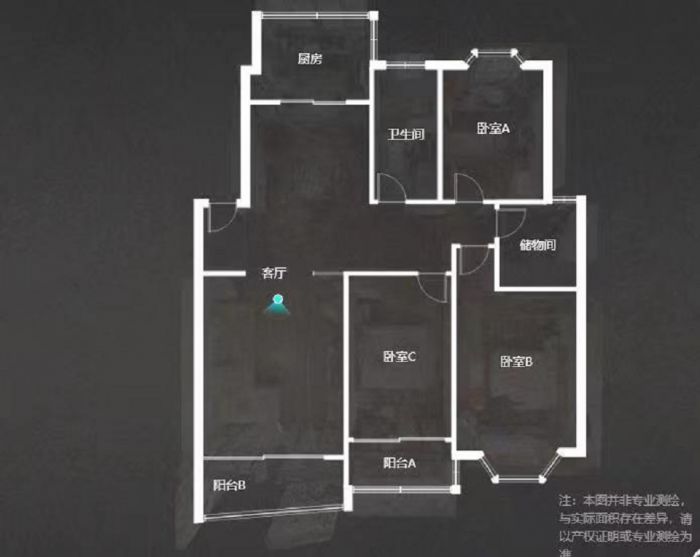 虹景园 3室2厅1卫 127.27