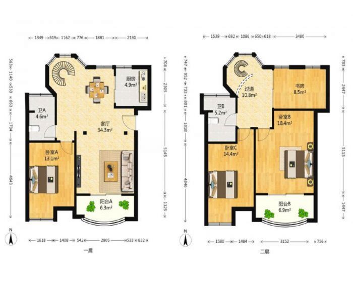 意邦绿墅湾 4室2厅2卫 143.21m&sup2;