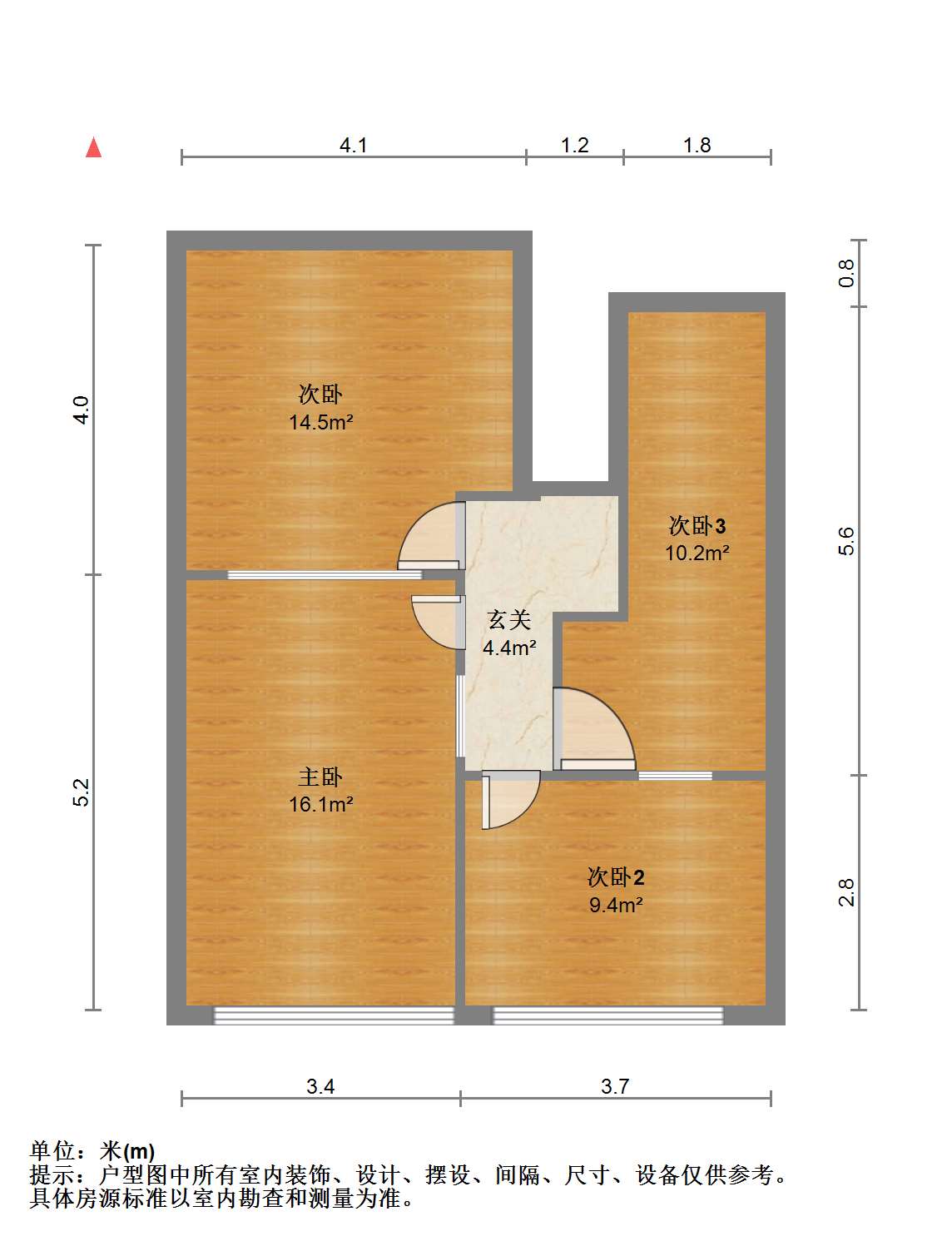 太阳鑫城 4室1厅1卫 87.83m&sup2;
