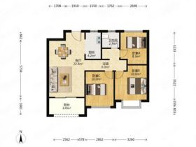 林肯公园 3室2厅1卫 92.27m&sup2;
