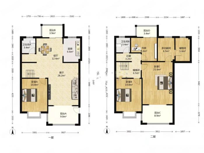 优山美地花园 5室厅卫 208m&sup2;