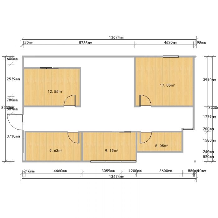 新龙花苑 6室3厅3卫 223.24m&sup2;