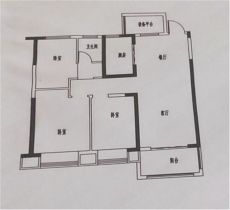 南通雅居乐花园 3室2厅1卫 99m&sup2;