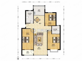 亚太苑 3室2厅2卫 136.00m&sup2;