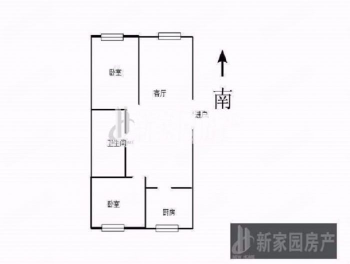 源兴花苑南区 2室1厅1卫 75m&sup2;