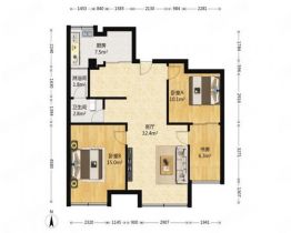 未来锦城 2室2厅1卫 85m&sup2;