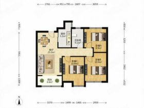 林肯公园 3室2厅1卫 92m&sup2;