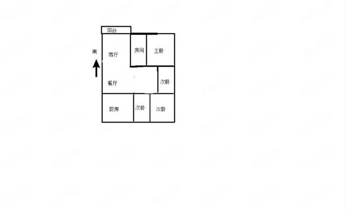 紫东花苑 4室2厅1卫 128m&sup2;