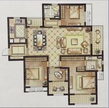 南通橡树湾 4室2厅2卫 165m&sup2;
