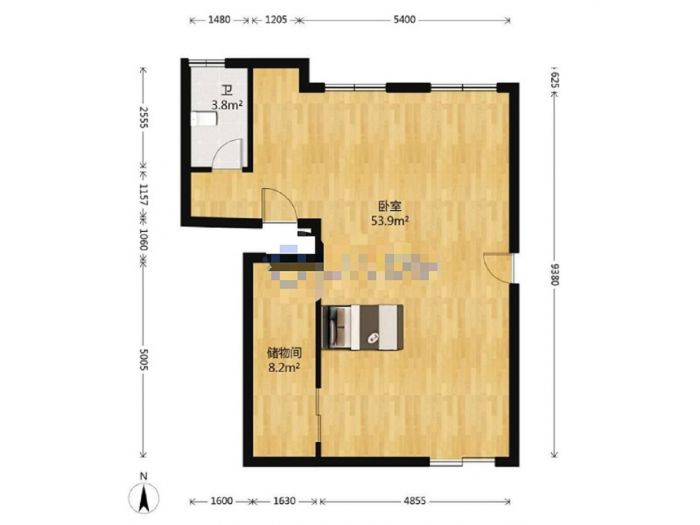 南通1912 1室1厅1卫 70m&sup2;