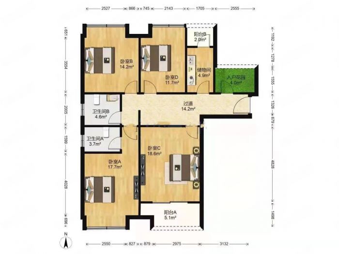 未来锦城 3室2厅2卫 116m&sup2;