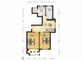 观河华府 2室1厅1卫 80m&sup2;