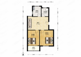 虹桥东村 2室1厅1卫 71m&sup2;