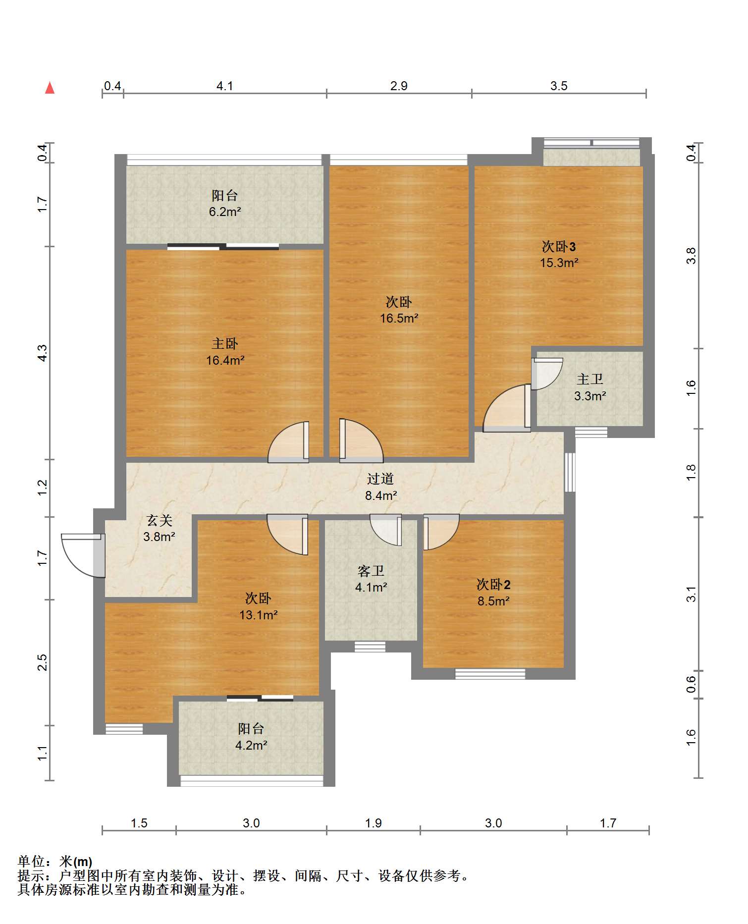 保利香槟国际 5室0厅2卫 136.29m&sup2;