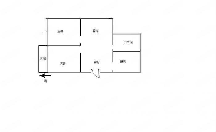 曙光社区 2室1厅1卫 70m&sup2;