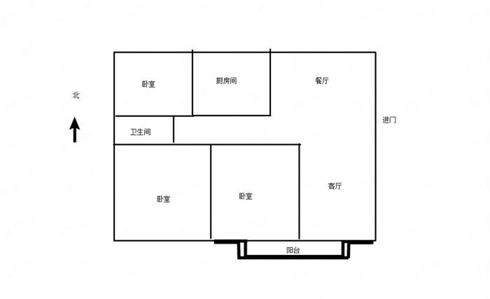 中南俪园 3室1厅1卫 113.5m&sup2;