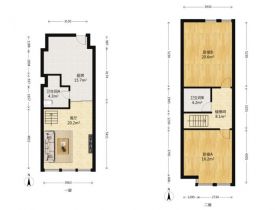 东景国际 2室2厅1卫 133.00m&sup2;