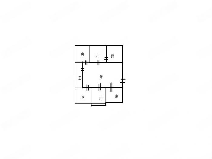 濠滨花园 3室2厅1卫 129m&sup2;