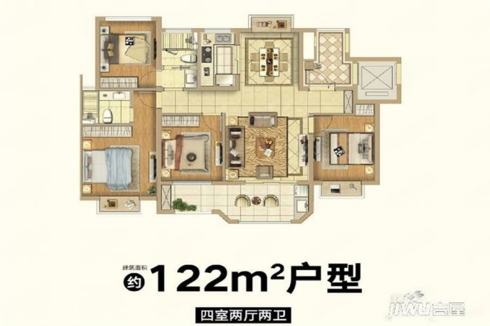 佳期漫 4室2厅2卫 121m&sup2;