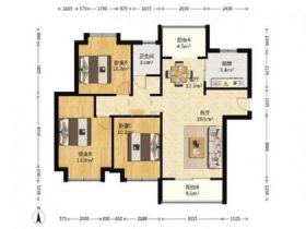 弘阳上城 3室2厅1卫 116m&sup2;
