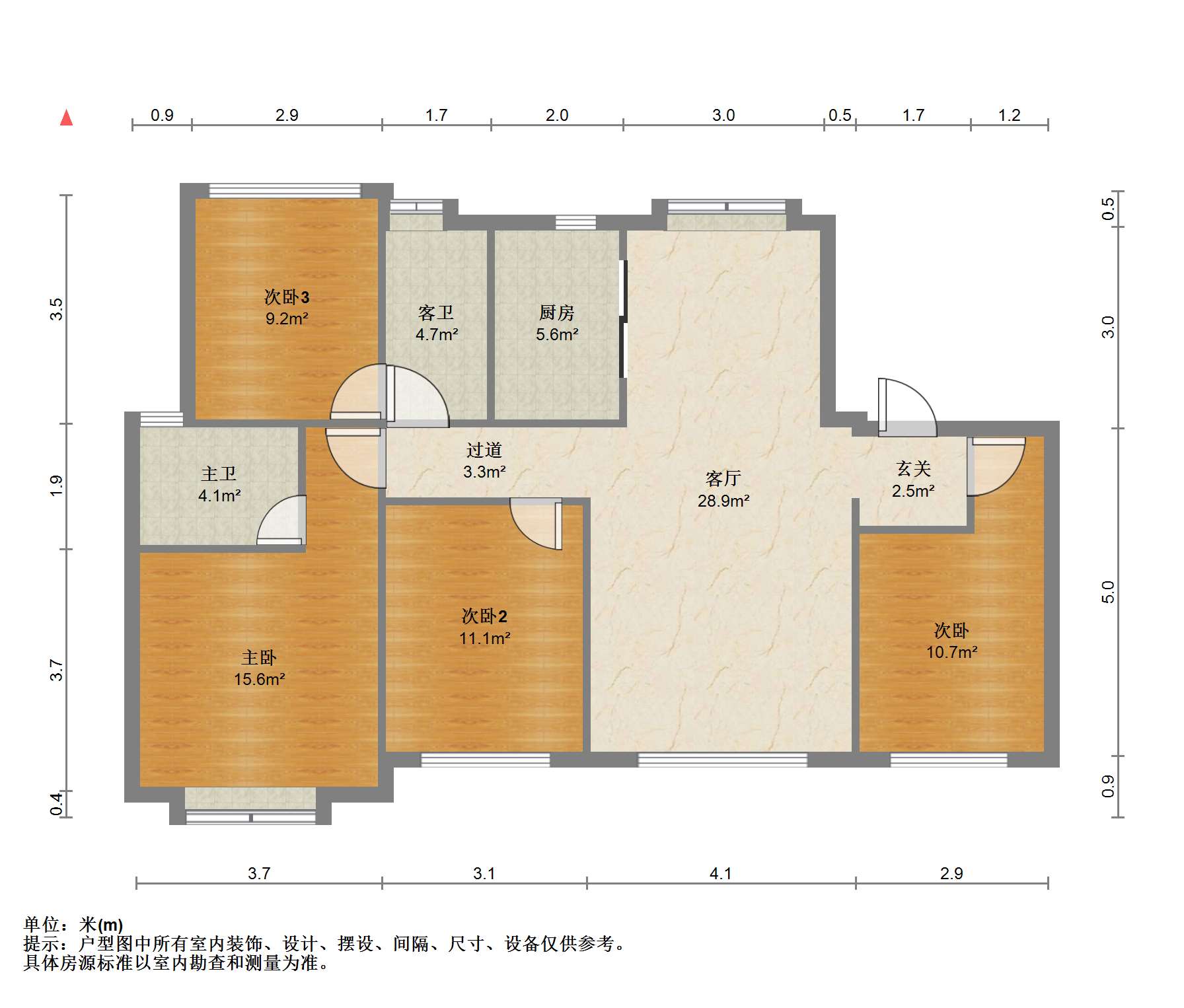 中南熙悦(南通经济技术开发区) 4室2厅2卫 122m&sup2;
