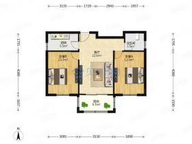 龙潭福里 2室2厅1卫 89m&sup2;