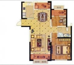 中南世纪城北区 3室2厅1卫 126.00m&sup2;