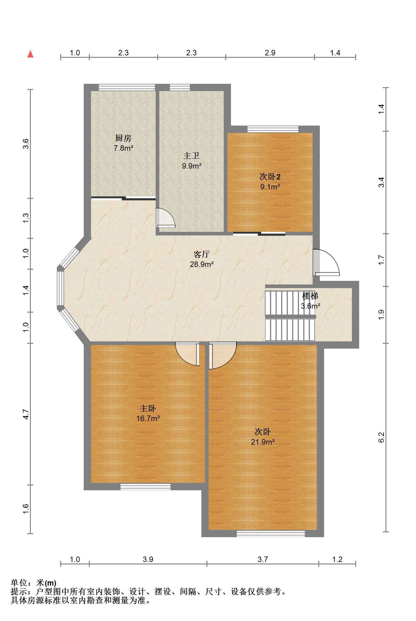 百花南苑 4室3厅1卫 102.00m&sup2;