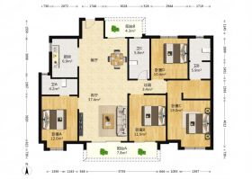 保利香槟国际 4室2厅2卫 136.8m&sup2;