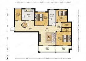华强城 3室2厅1卫 115.53m&sup2;
