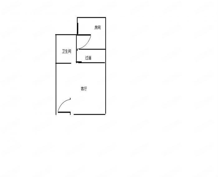 启秀路20号 1室1厅1卫 45m&sup2;