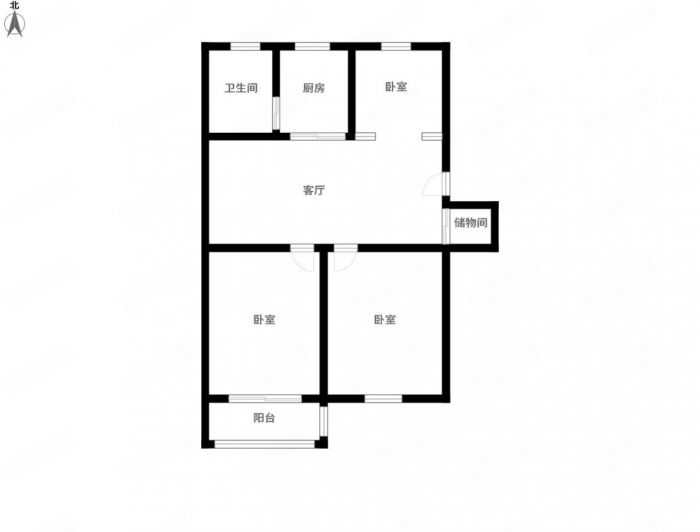 百花军宅苑 3室1厅1卫 92m&sup2;