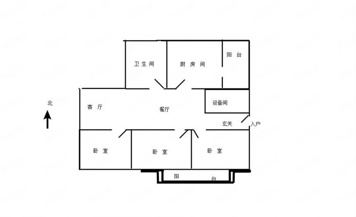紫东南苑南区 3室2厅1卫 122m&sup2;