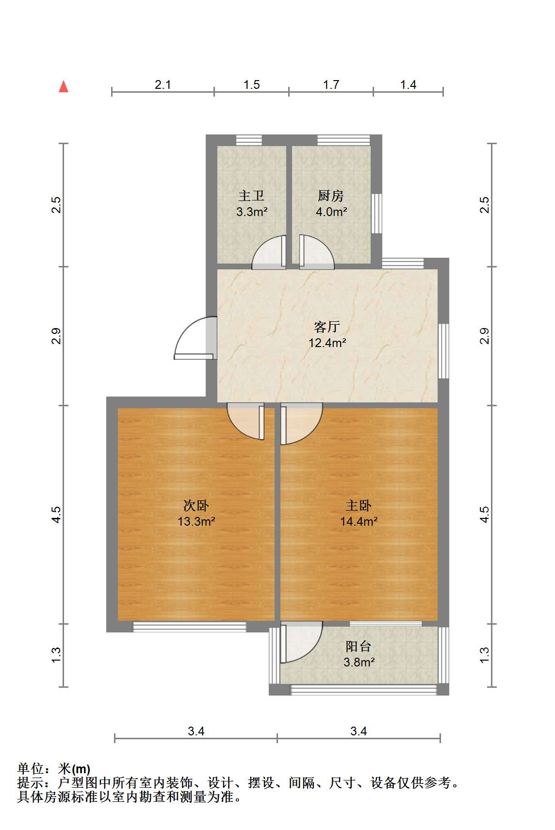 板桥东村 2室1厅1卫 66m²