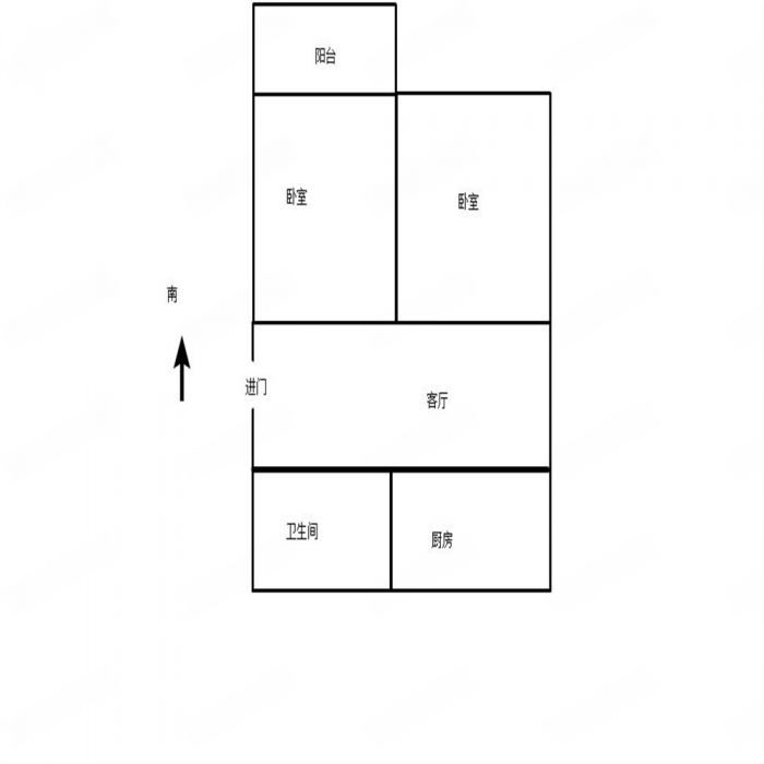 丽康花园 2室2厅1卫 83.8m&sup2;