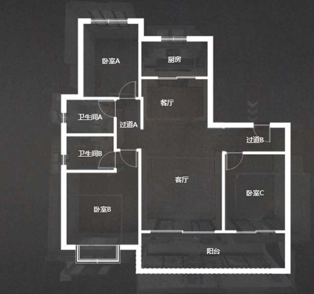 都会沁园 3室2厅2卫 124m&sup2;