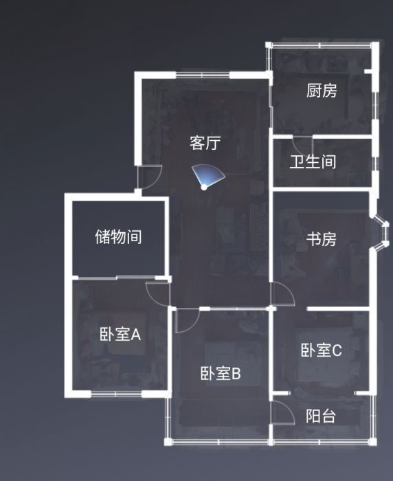 北濠桥东村 4室2厅1卫 128m&sup2;